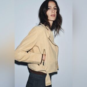 Zara Limited Edition 100% Leather Jacket ZW Collection